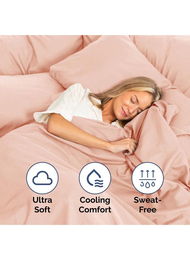 Signoola Flat Sheet Set Of 4 Pieces - Comfy Breathable & Cooling Sheets - Hotel Luxury Bed Sheets ( 240 x 250 cm )  - Deep Pockets, Easy-Fit, Extra Soft - Kashmir