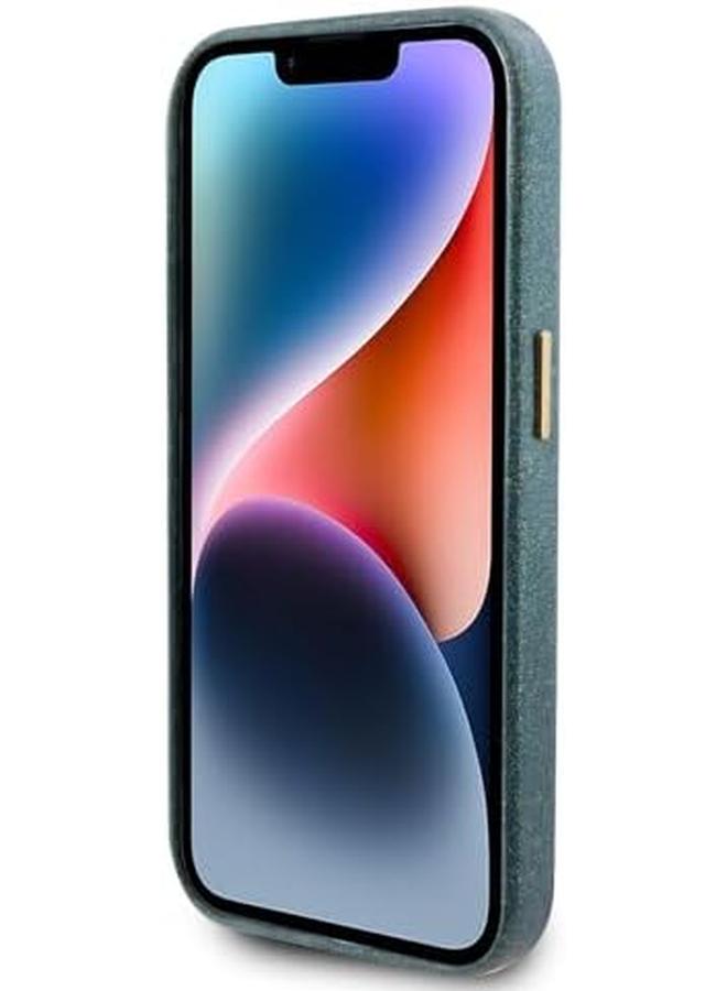 erorex Guess Pu Glitter Glossy Case With Guess Script Logo Compatible With Iphone 15 Promax Kaki - Image 2