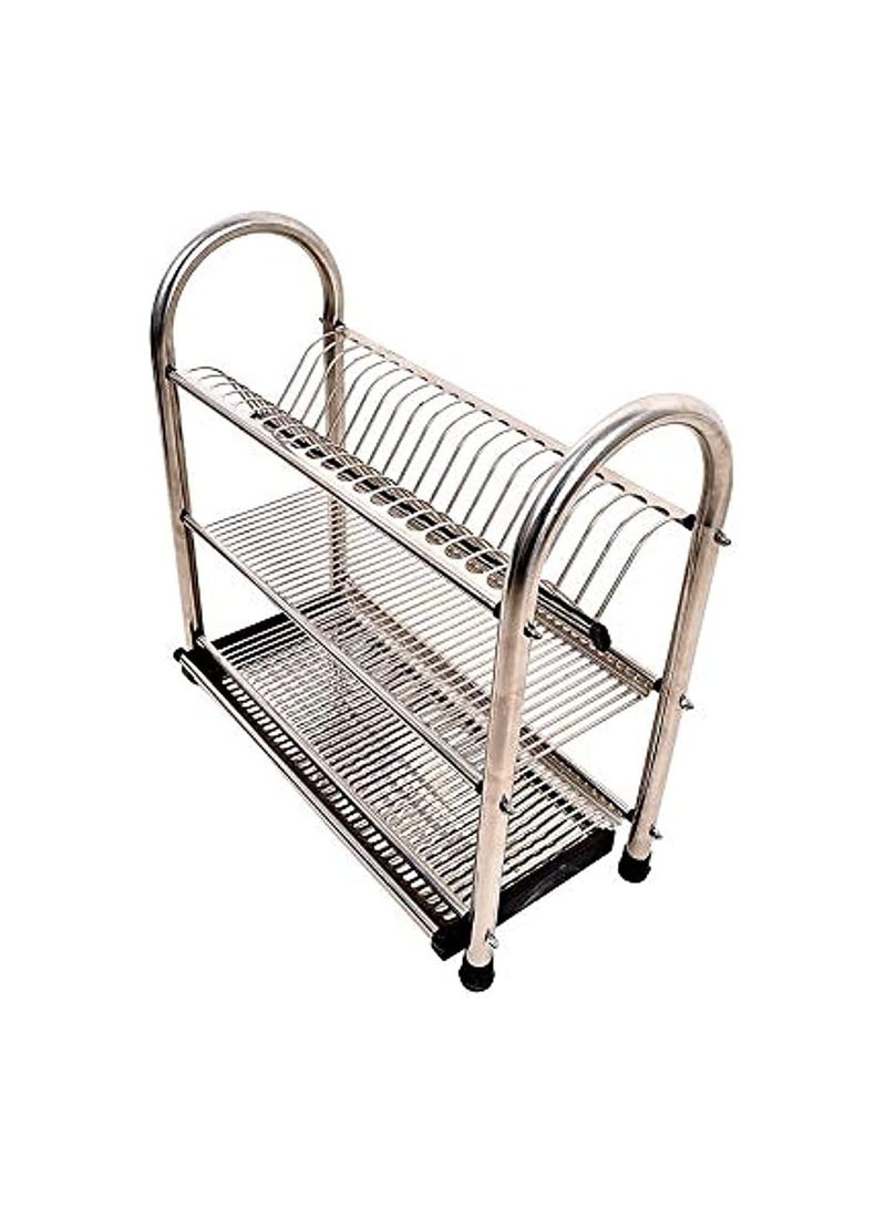 18/10 stainless steel plate, 3 rounds, anti-rust, 60 cm, imported, high quality - Image 2