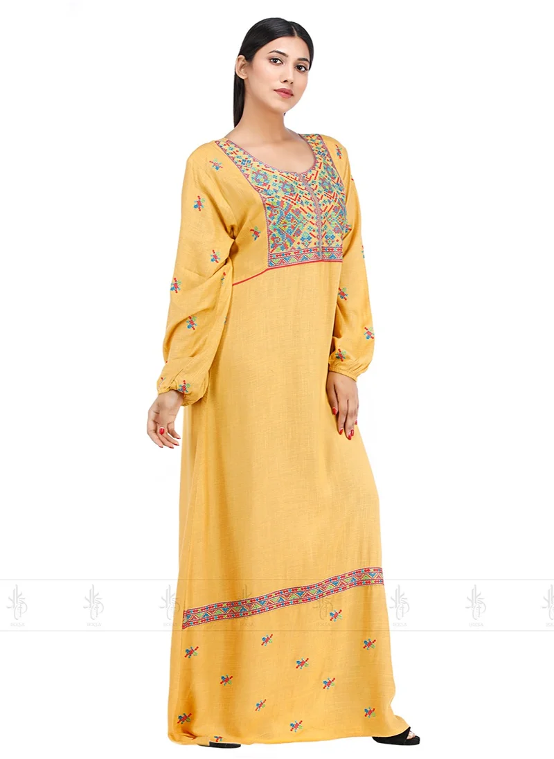 اكسا جلابية IK5223 اصفر