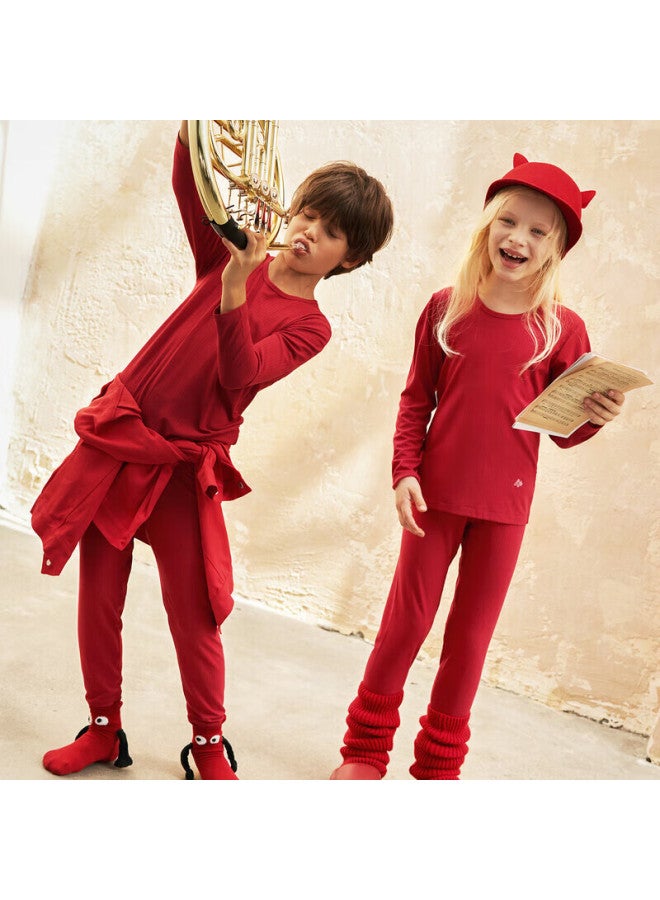 Aimer kids Aimer Kids Warm Underwear Red Gift Box Girls' Zodiac Year Little Warm Heater Light Warm Socks Underwear Female 170  - Image 5