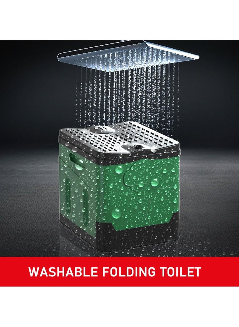 Portable Toilet for Camping | Folding Outdoor Toilet with Lid | Travel Toilet for Adults | Compact Porta Potty Bucket for Hiking, Beach, and Boat Trips  - Image 5
