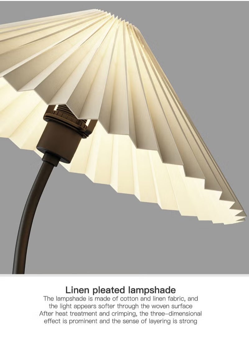 شاربدو - مصباح أرضي حديث 12 واط LED مع أرفف إبداعي 3 ألوان ضوء قائم قابل للتحويل مع طاولة لغرفة المعيشة وغرفة النوم مع عاكس الضوء من القماش المطوي متعدد الألوان 1700 × 460 مم - Image 1