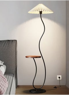 شاربدو مصباح أرضي حديث 12 واط LED مع أرفف إبداعي 3 ألوان ضوء قائم قابل للتحويل مع طاولة لغرفة المعيشة وغرفة النوم مع عاكس الضوء من القماش المطوي متعدد الألوان 1700 × 460 مم  - Image 1