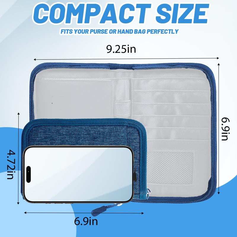EPIMA Passport Holder for Travel Essentials, RFID Blocking Protector Passport Wallets, Passport Document Organizer Case for Travel Must Have, Passport Book for Women, Couple, Family Cards, Tickets, ID, Cash - Image 4