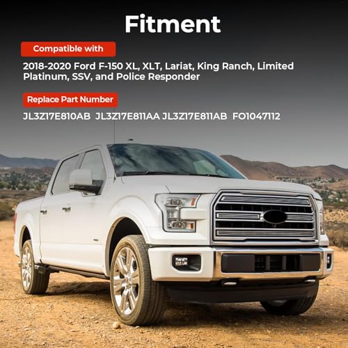 KARPAL Front Bumper Guards Pads End Caps Cover Insert Compatible With 2018 2019 2020 Ford F150 Replaces JL3Z17E810AB - Image 2