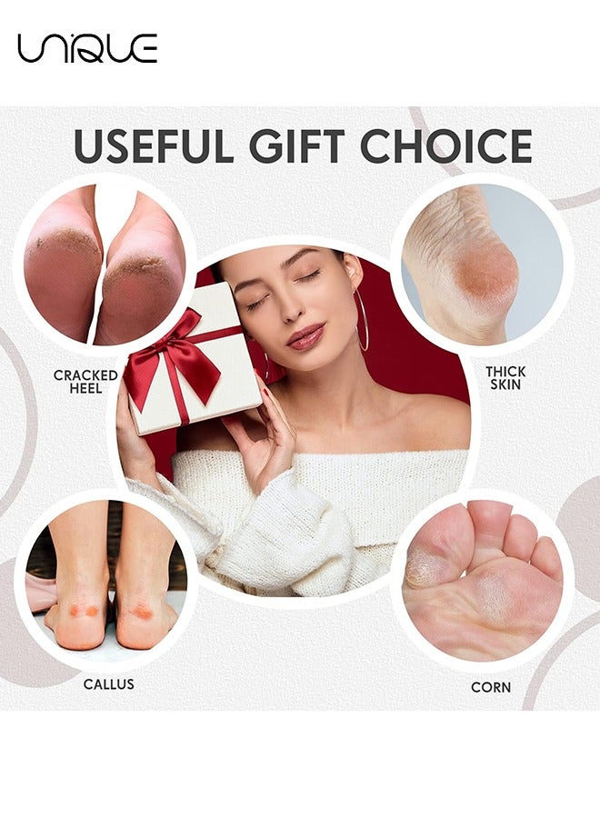يونيك ملف القدم ، 4 قطع الغسيل القدم ، مزيل الكالس على الوجهين للقدمين ، أداة عرموش باديكير لإزالة الجلد الميت الصلب ، تستخدم على كل من القدمين الرطبة والجافة ، بسهولة للرجال امرأة ، 4 ألوان - Image 5