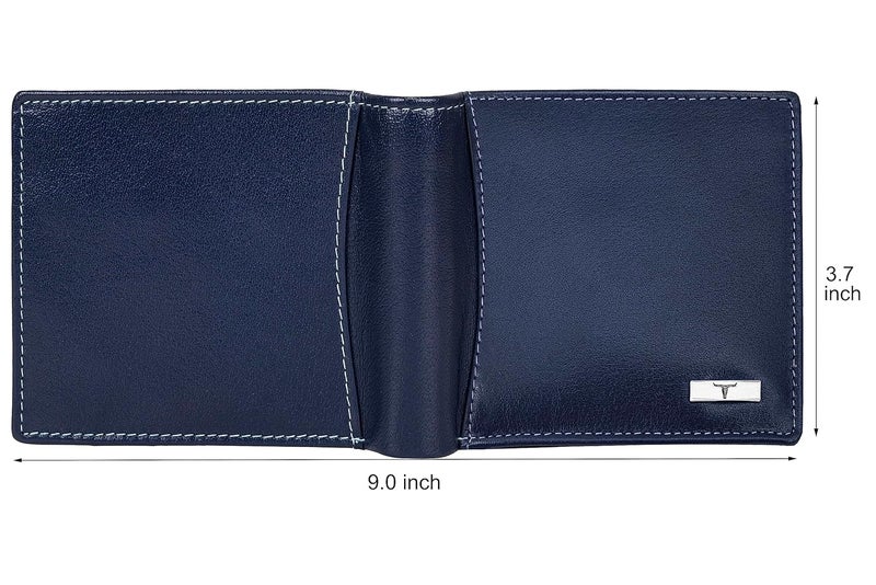 URBANFOREST محفظة أوليفر أنيلين زرقاء جلدية للرجال - Image 5