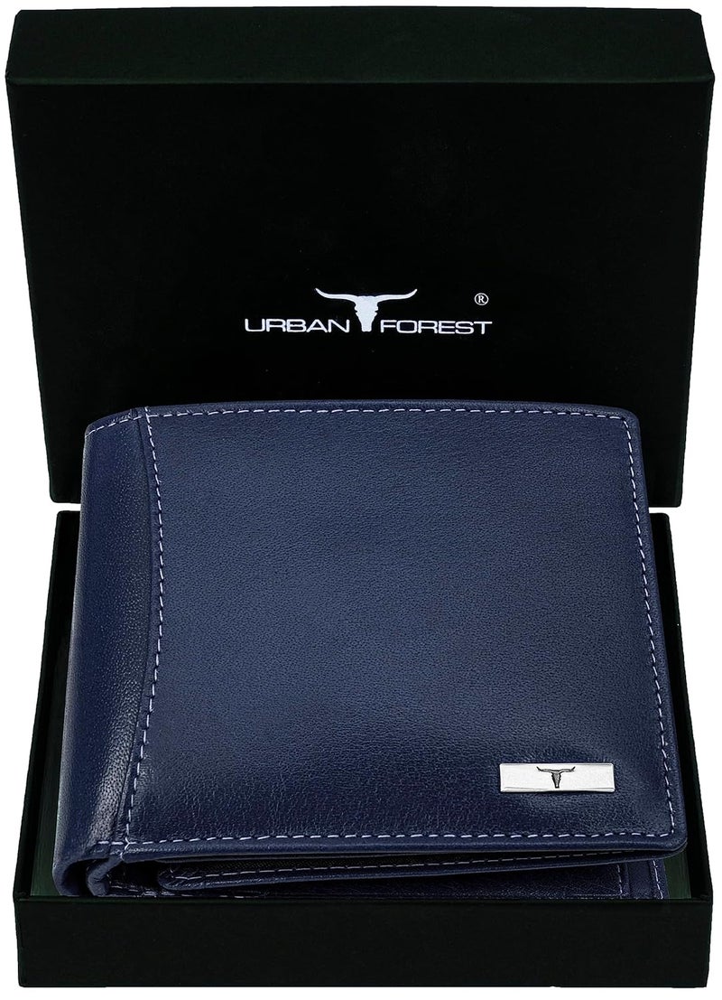 URBANFOREST محفظة أوليفر أنيلين زرقاء جلدية للرجال - Image 2