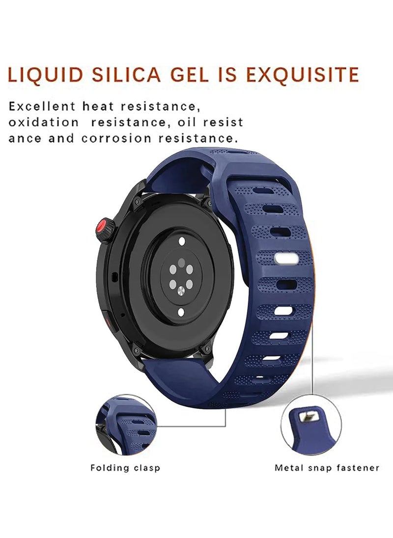 Generic - 22mm Sports Strap Compatible with Huawei Watch GT3/GT3 Pro 46mm/GT2/GT 46mm/GT2 Pro/GT2e/GT Runner/Huawei Watch 3/3 Pro, Soft Silicone Replacement Strap Watch Strap Men Women - Image 1
