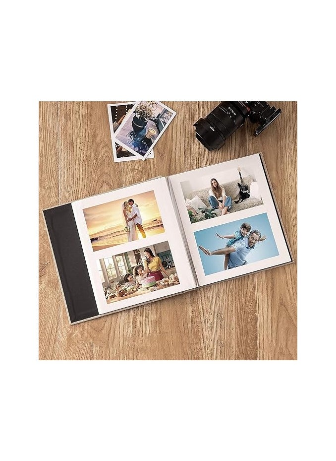 Generic - Photo Albums, Extra Large Capacity Family Wedding Picture Albums Photo Book, Self-stick Photos Hand Made DIY Albums, Memory Book Holds 3x5, 4x6, 5x7, 6x8, 8x10 Inch Photos (Blue) - Image 1