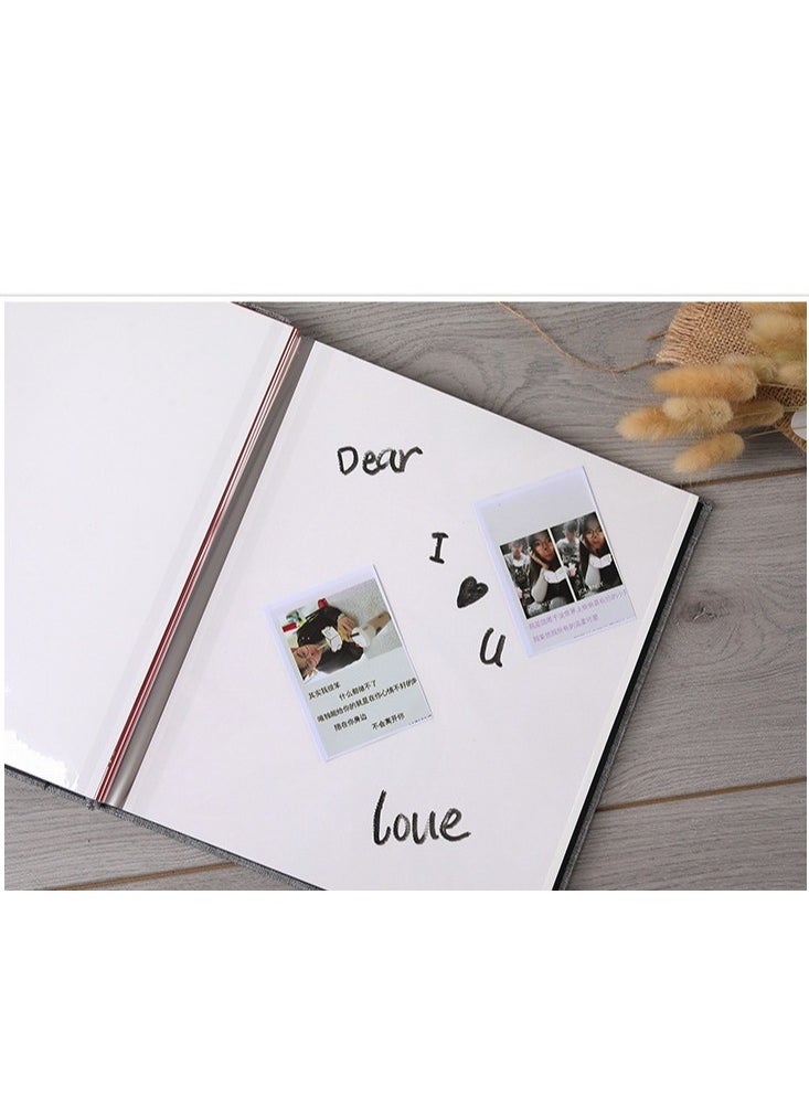 Generic - Photo Albums, Extra Large Capacity Family Wedding Picture Albums Photo Book, Self-stick Photos Hand Made DIY Albums, Memory Book Holds 3x5, 4x6, 5x7, 6x8, 8x10 Inch Photos (Blue) - Image 1
