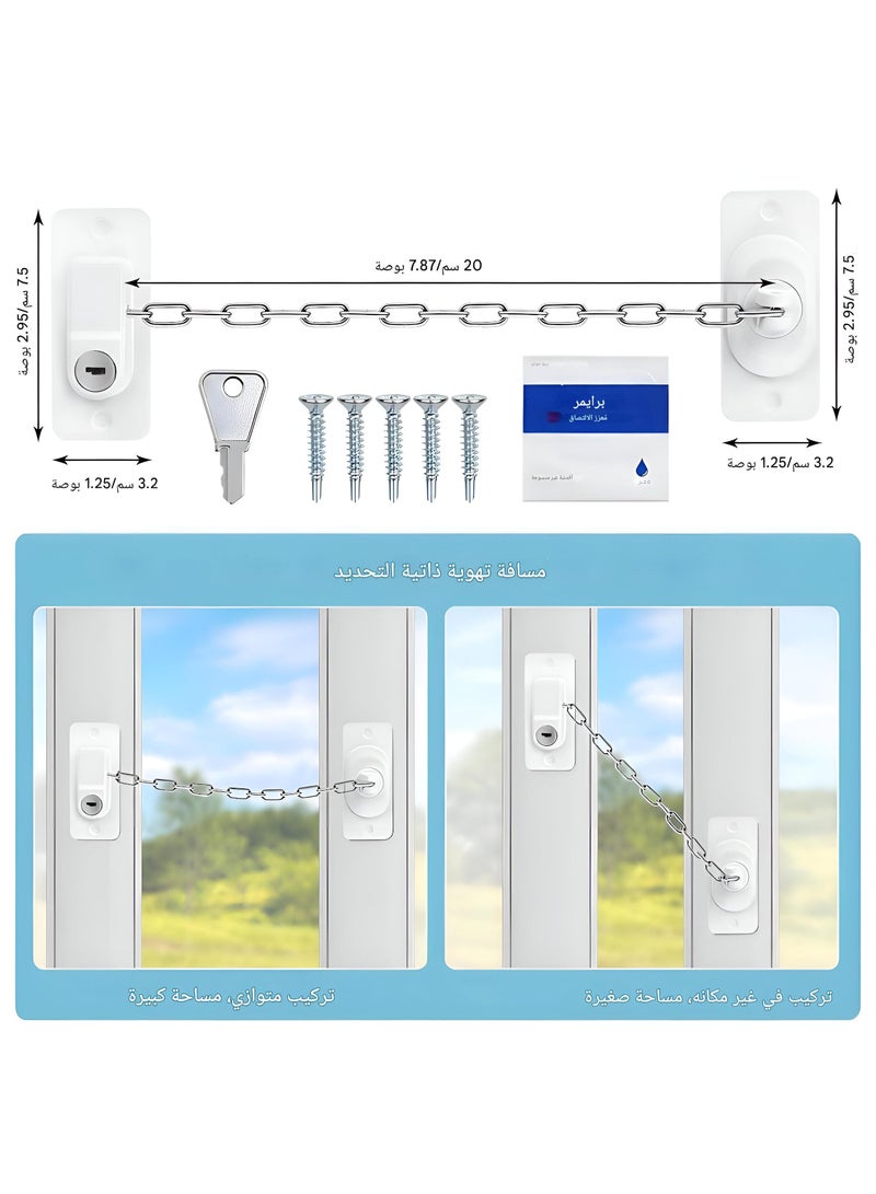 Child Safety Locks - Easy-To-Use Self-Adhesive Window Locks With Adjustable Tension, Designed To Keep Windows Secure And Prevent Accidental Falls For Kids And Pets  - Image 3