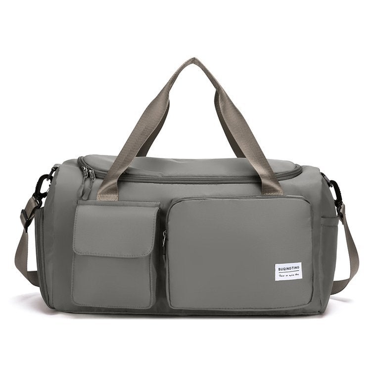 Generic Wholesale Travel Bag Short-distance Boarding Business Travel Large Capacity Lightweight Duffel Bag Mens and Womens Fashion Yoga Gym Bag Gray 