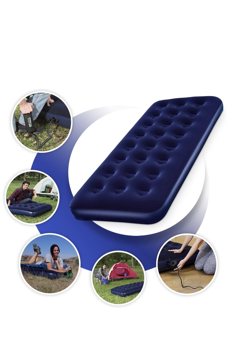 Single Size Air Mattress Inflatable Bed, Blow Up Mattress Camping Sleeping Pad Size190x74x22cm - Image 2