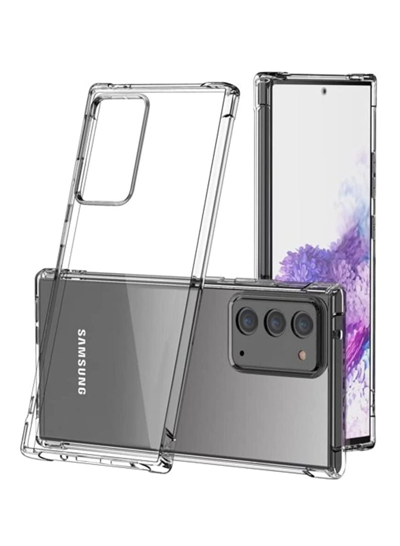 LEDIN Clear Case compatible with Samsung Galaxy Note 20 Ultra 5G Clear Case soft TPU Transparent Silicone Gel Back Protective Case Bumper Corner for Samsung Galaxy Note 20 Ultra Clear