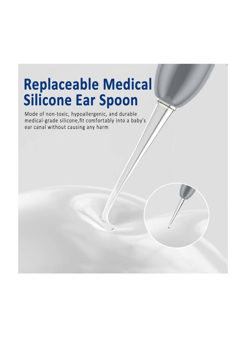 ARNOTEC Ear Wax Removal Tool with LED Light, Rechargeable Ear Cleaner Set with Tweezer for Babies & Adults, Medical-Grade Silicone Ear Spoon, Safe and Hygienic Ear and Nose Cleaning Kit  - Image 2