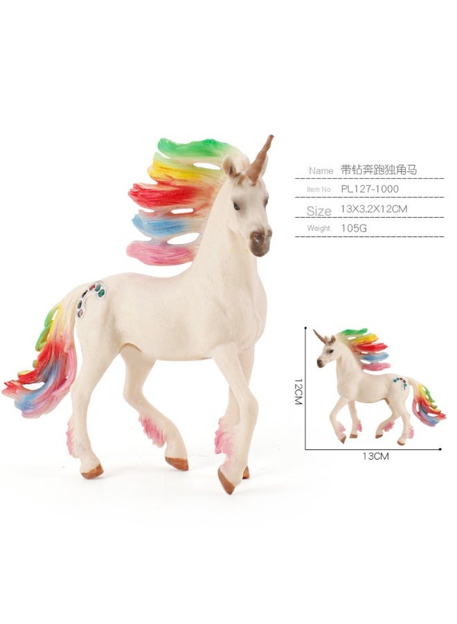 NIBEMINENT Giant Unicorn Rainbow Horse Model - Educational Mythical Creature Toy for Kids