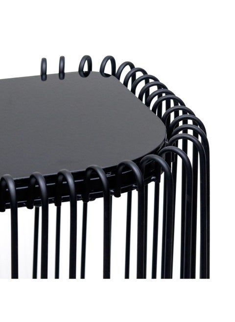 Console Wire Glass Marble, Black 142X89 CM