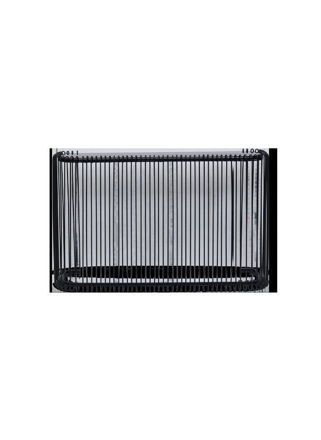 Console Wire Glass Marble, Black 142X89 CM