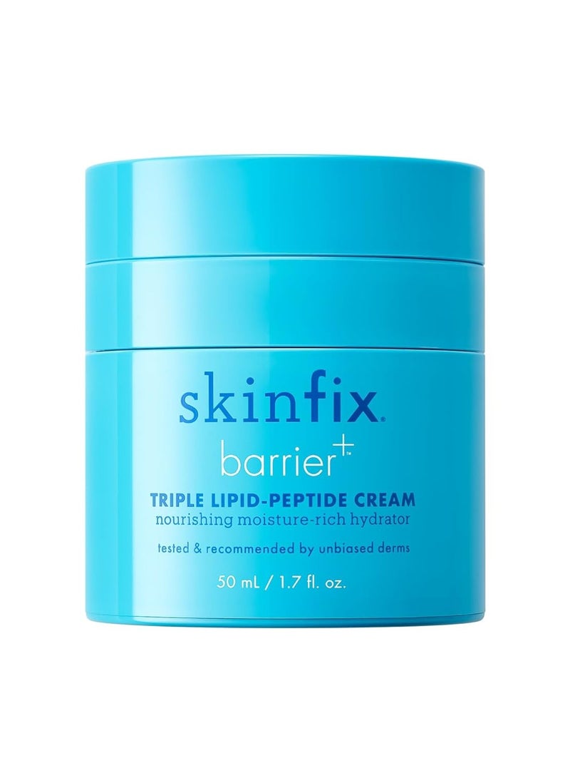 Skinfix Skinfix Barrier+ Triple Lipid-Peptide Cream: Enriched with Lipids, Peptides, Hyaluronic Acid, and Shea Butter for Brightening, Firming, and Plumping, 1.7 oz  - Image 1