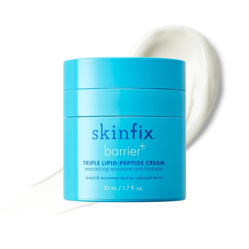 Skinfix كريم سكين فيكس بارير+ ثلاثي الدهون والببتيدات: غني بالدهون والببتيدات وحمض الهيالورونيك وزبدة الشيا لتفتيح البشرة وشدها وزيادة حجمها، 1.7 أونصة - Image 1
