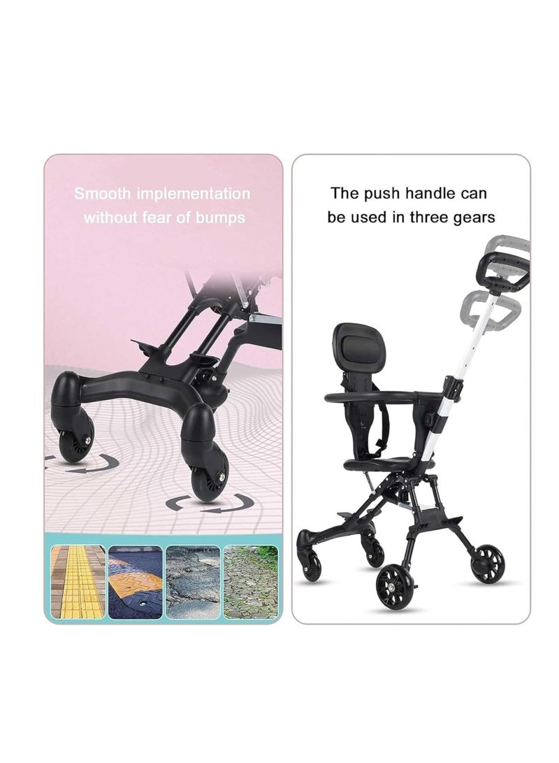 Baby Stroller,Kids Stroller,Lightweight Travel Stroller with Adjustable Handles and Backrest,Travel Strollers with One-Click Fold, Baby & Toddler Umbrella Strollers with Pop Out Sun Visor,For Overhead Airplane StorageFoldable Baby Stroller for Easy Storage, Ideal for Babies and Toddlers Up to 3 Years  - Image 5