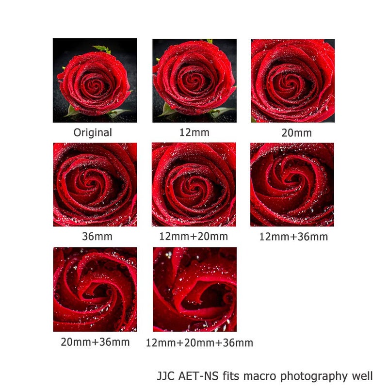 JJC F Mount Auto Focus Macro Extension Tube Set for Nikon D850 D750 D780 D3500 D3400 D7500 D7200 D7100 D7000 D5600 D5500 D5300 D5200 D5100 D5000 D3300 D3200 D3100 D800 D810 D700 D610 D600 D500 & More - Image 5