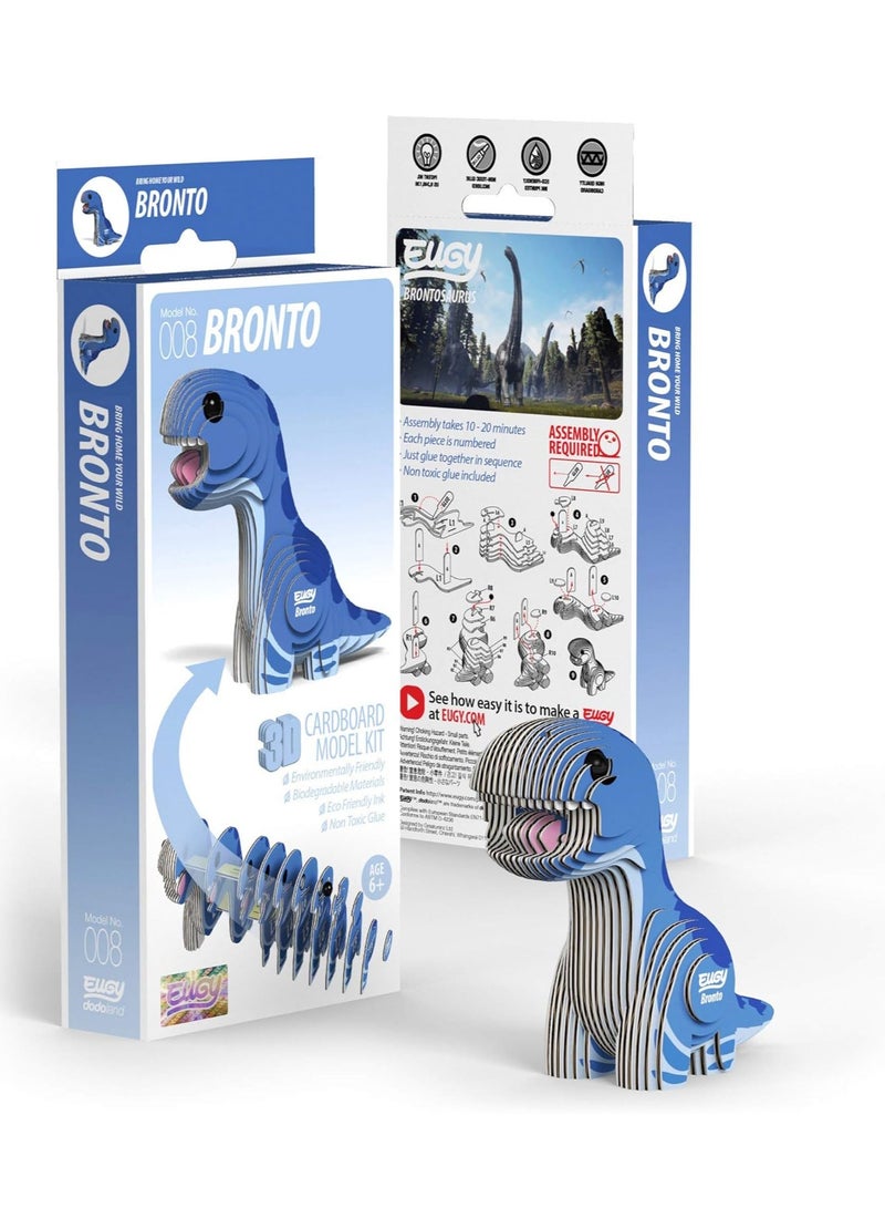 EUGY 3D Bronto Puzzle - Easy-to-Assemble Dinosaur Craft for Kids and Collectors - Image 5