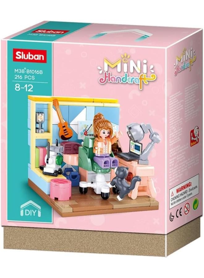 Sluban Mini Handcraft Blocks - Study Room 216Pcs 8+ boy toys, girl toys, birthday gift, Christmas gift, growth, fun, for kids. - Image 4