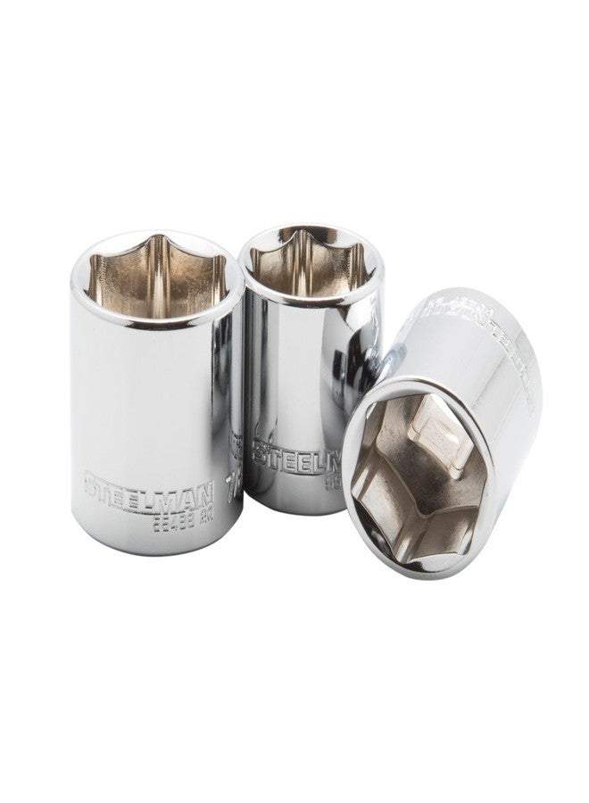 Steelman 11-Piece SAE Socket Set, 3/8-inch Drive, 6-Point, Chrome - Image 2