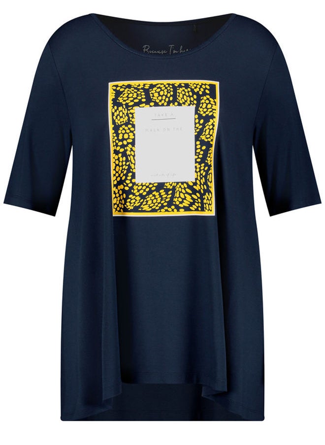GERRY WEBER Flared top with mid-length sleeves and a front print  - Image 3