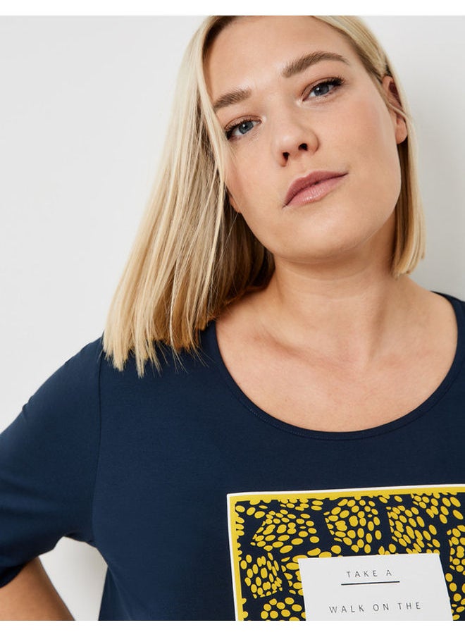 GERRY WEBER Flared top with mid-length sleeves and a front print  - Image 5