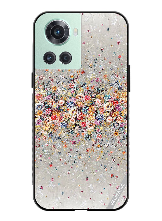 VR CREATIVE Protective Case Cover For OnePlus 10R Digital Floral Garland Design Multicolour - Image 1