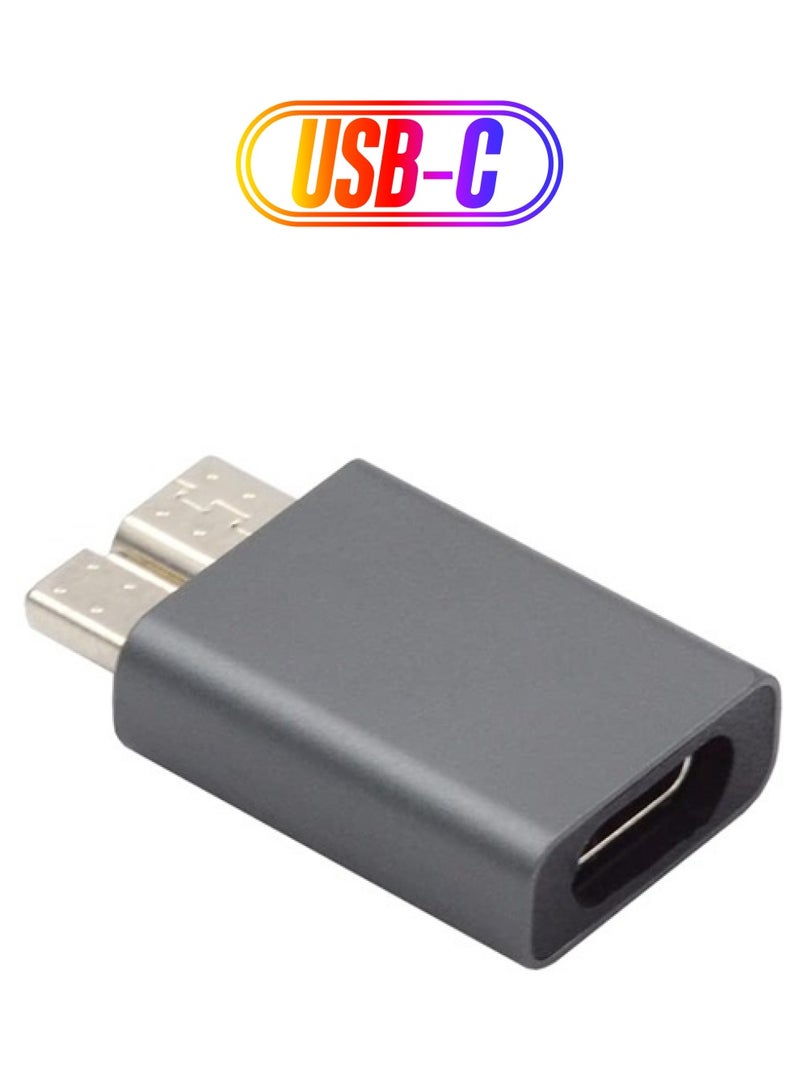 Cablecc محول بيانات USB-C USB 3.1 نوع C أنثوي إلى USB 3.0 ذكر ميكرو 10Gbps للطاقة لقرص SSD للكمبيوتر المحمول - Image 1