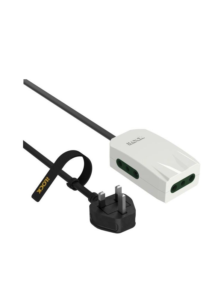 آي لوك اي لوك مشترك كهرباء مينى 3 مخرج فيشة خليجى ثلاثية 1.5 متر - Image 2