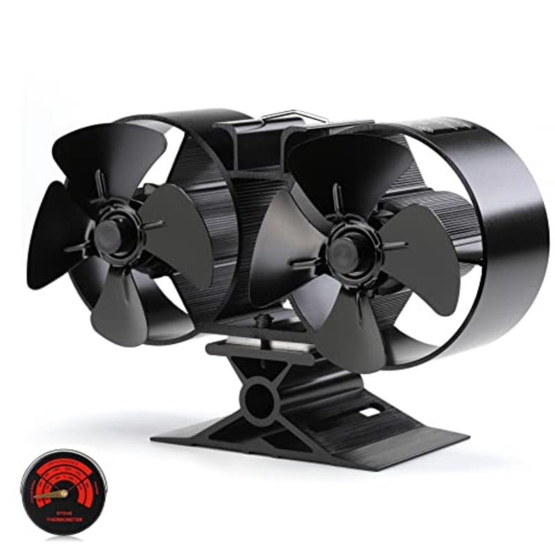 Fire Fans for Stove, Upgrade 8 Blades Stove Fan Wood/Log Burners Fan and Woodburner Fireplace Fan Silent Operation Eco Friendly and Increased Efficient for Large Room. - Image 1