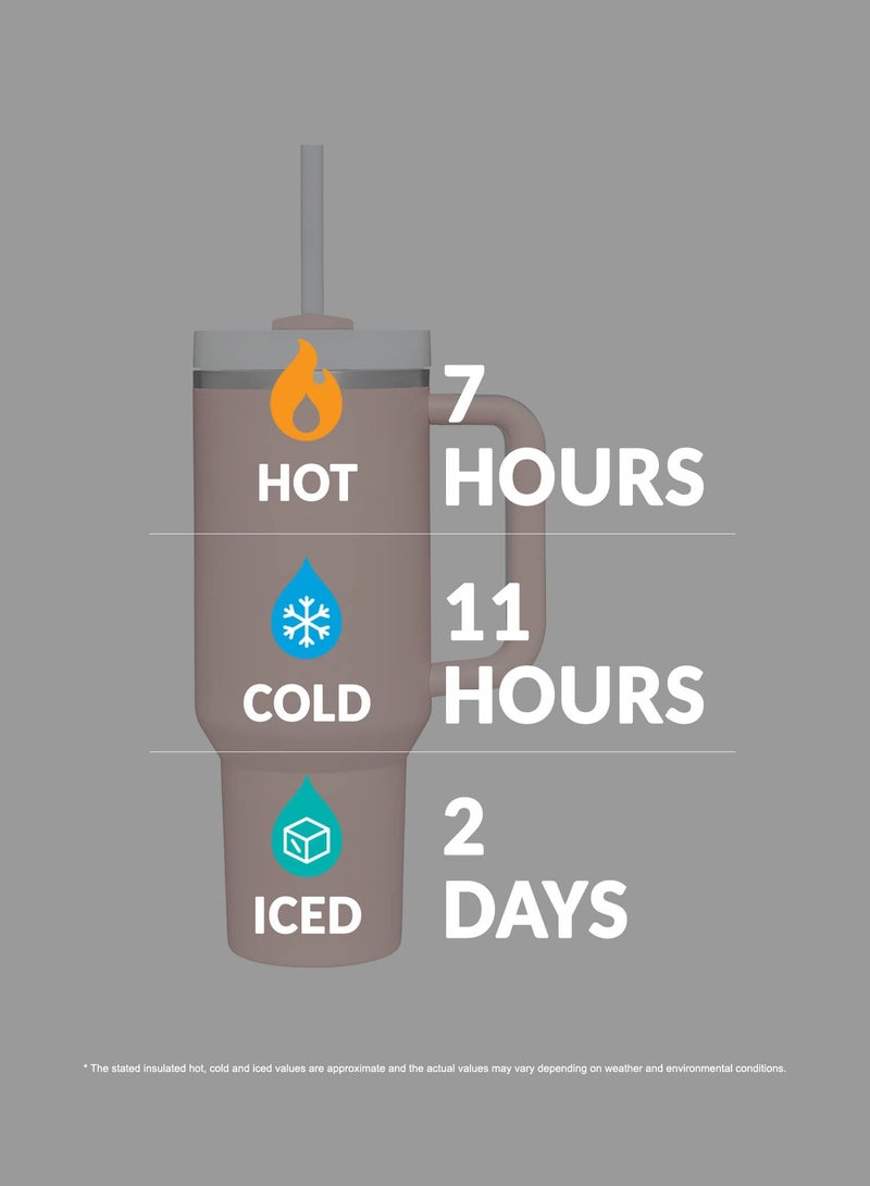 Quencher H2.0 FlowState Stainless Steel Vacuum Mug with Lid and Straw for Water, Iced Tea or Coffee, Smoothies and More