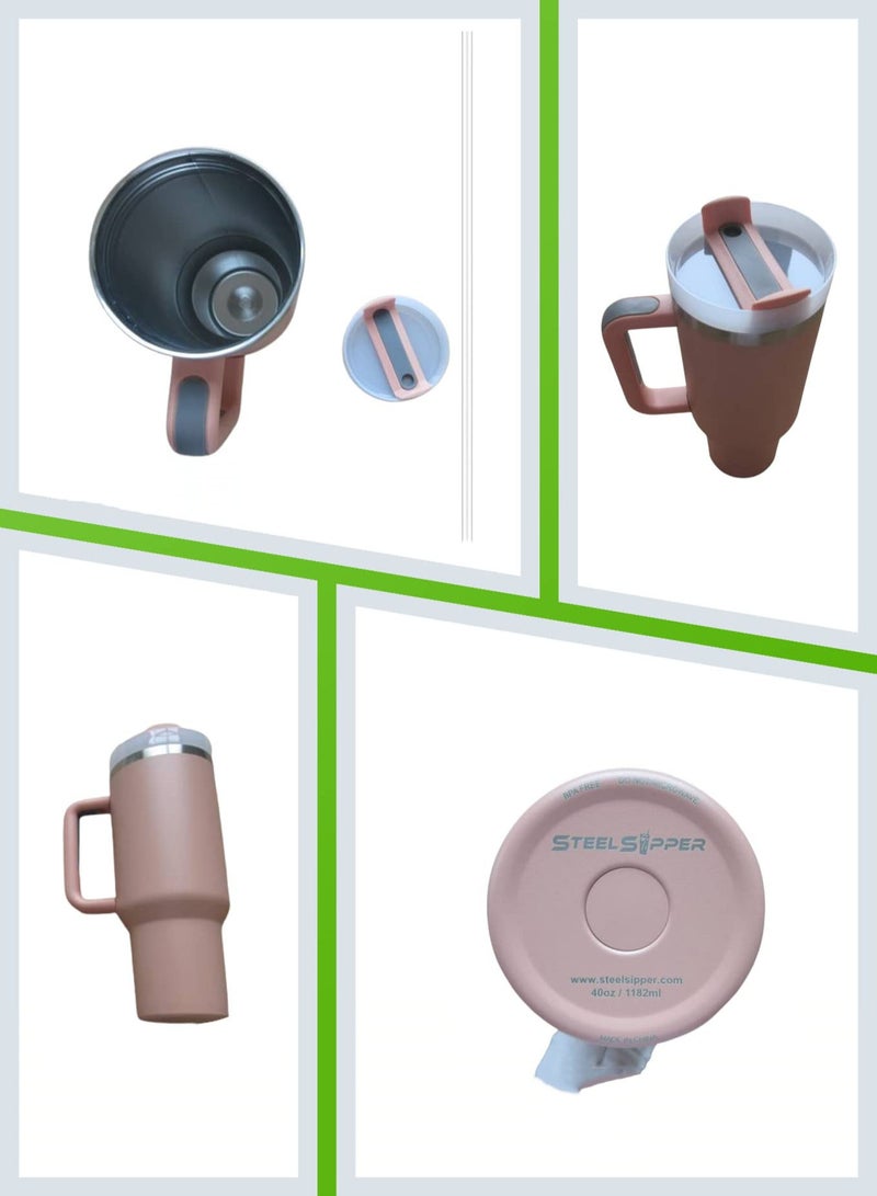 Quencher H2.0 FlowState Stainless Steel Vacuum Mug with Lid and Straw for Water, Iced Tea or Coffee, Smoothies and More
