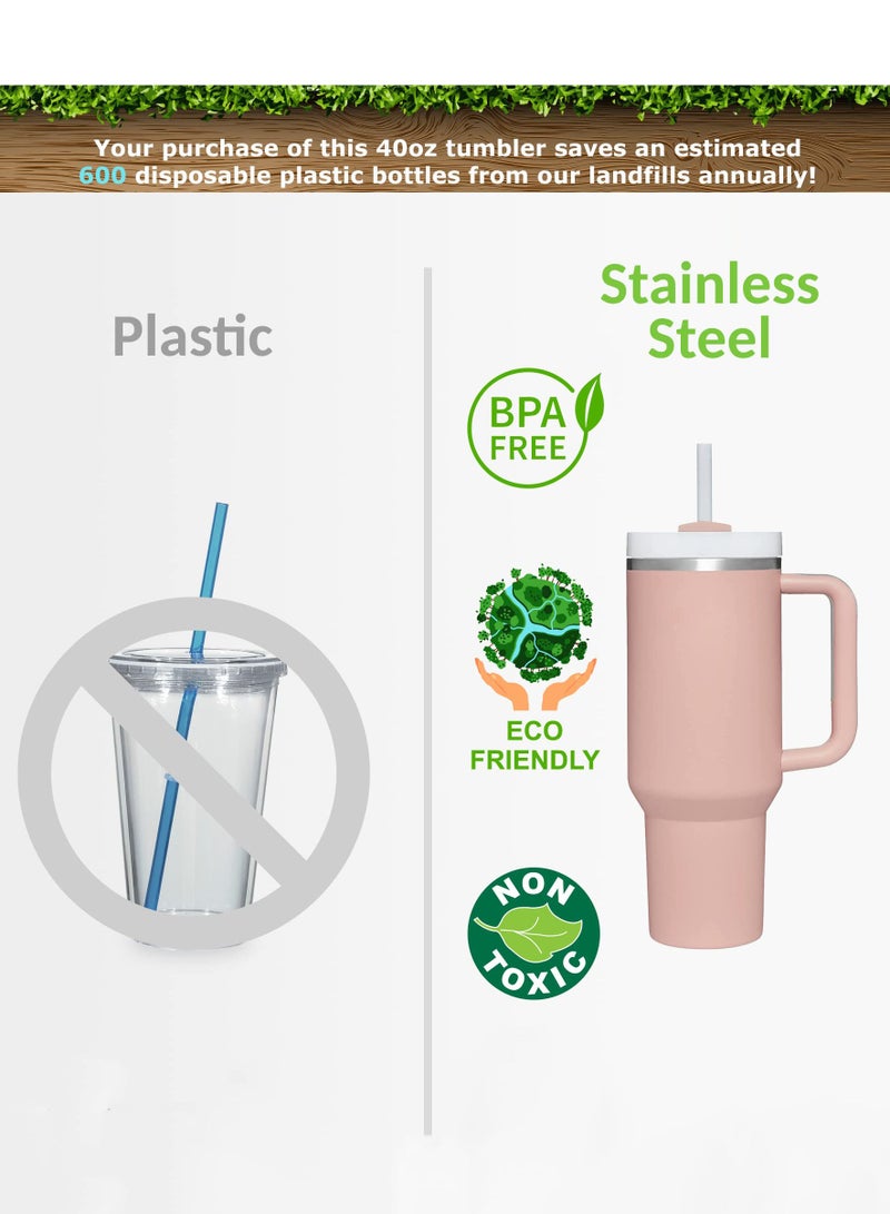 Quencher H2.0 FlowState Stainless Steel Vacuum Mug with Lid and Straw for Water, Iced Tea or Coffee, Smoothies and More