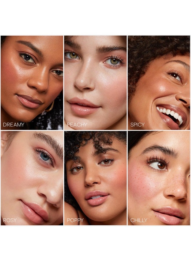 Saie Dew Blush - Lightweight Liquid Blush with a Blendable + Buildable Cream Finish - Dewy Cheek Tint with Doe Foot Wand Makeup Applicator - Rosy (.40 oz) - Image 4