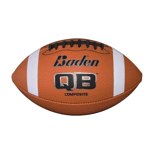Baden Composite Football Cushioned Cover for Durability SureGrip Graphics for Consistent Grip Ideal for Backyard Play and Flag Football