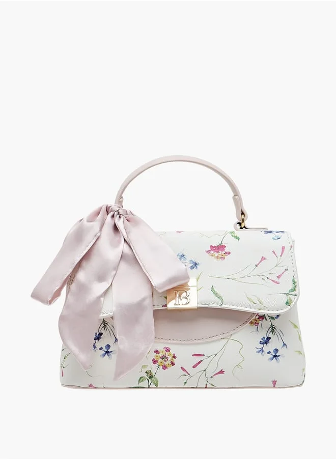 فلورا بيلا من شو إكسبرس Womens Floral Printed Satchel With Magnetic Closure