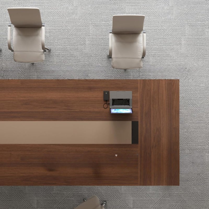 Neo Front Meeting Desk 3.2 Meter DG-M032 – 12–14 Seater Office Conference Table with MDF Wood and Metal Legs - Image 3