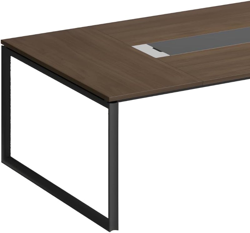 Neo Front Meeting Desk 3.2 Meter DG-M032 – 12–14 Seater Office Conference Table with MDF Wood and Metal Legs - Image 5
