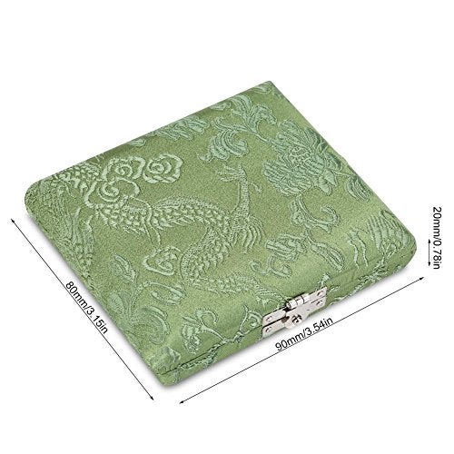 Tangxi Wooden Oboe Case Holder Box for 6pcs Oboe Reeds Silk Cloth Cover Case Holder Storage(Green) - Image 4