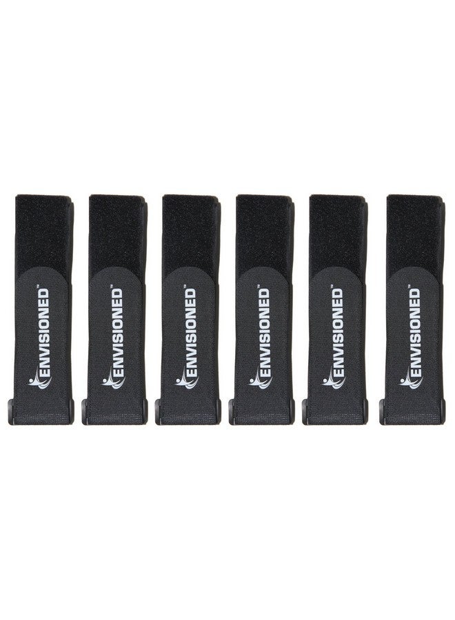 ENVISIONED Reusable Cinch Straps 2" x 40" - 6 Pack, Multipurpose Strong Gripping, Quality Hook and Loop Securing Straps (Black) - Image 5