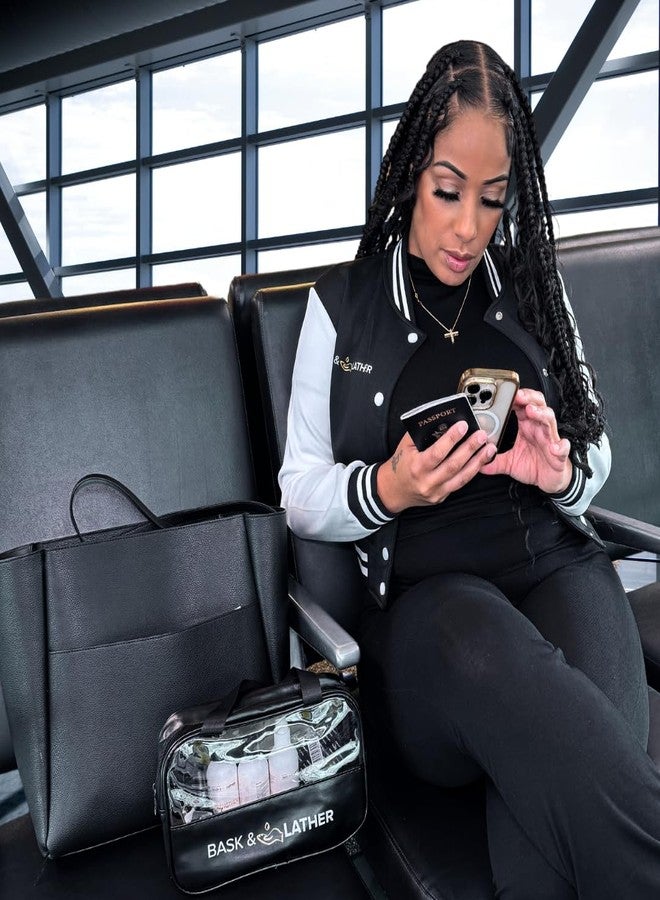 Bask & Lather On the Go Travel Essential Kit, Hydrating Hair Products for Black Hair, Travel Case With Shampoo & Conditioner, Mist, Edge Control, Scalp Stimulator & Edge Control Brush, TSA Accepted - Image 5