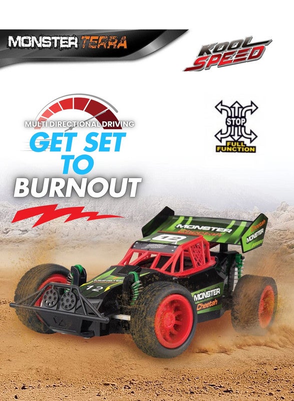 gearbox Kool Speed 1:20 R/C Off Road Buggy 27 Mhz Remote Control Toys For Kids  3 Years+ (Red) - Image 2