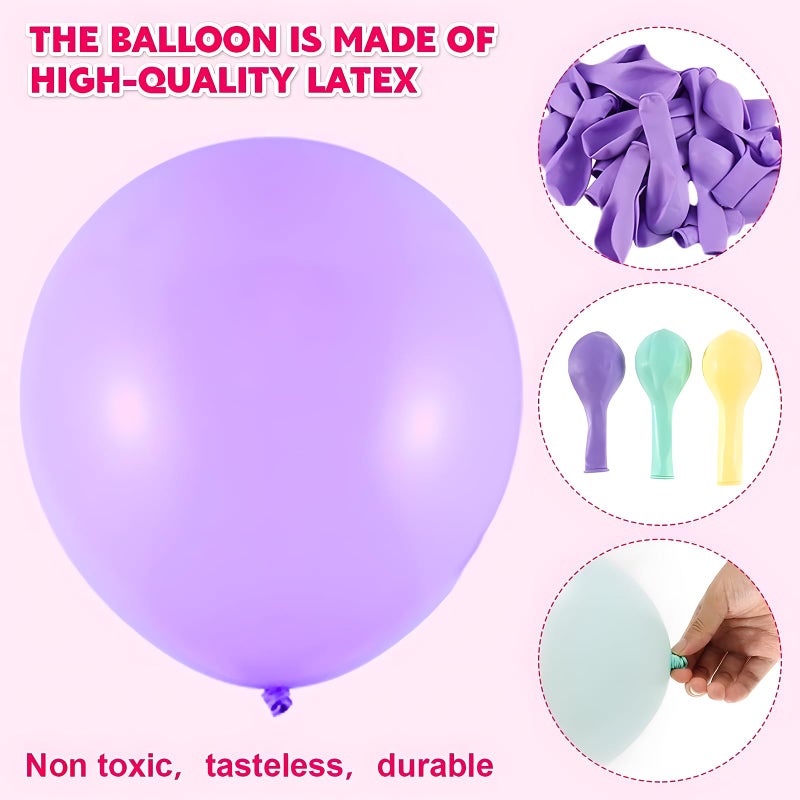 Netnology Daisy Balloon Arch Garland Kit - 136Pcs Pastel Rainbow Balloon Arch Kit - Birthday Balloons, White Groovy Flower Macaron Pink Yellow Blue Purple Balloons for First Birthday Wedding Party Decorations - Image 3